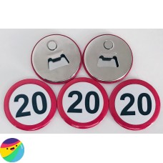 Magnet z odpiračem za steklenice za 20 let Magnet z odpiračem za steklenice za 20 let